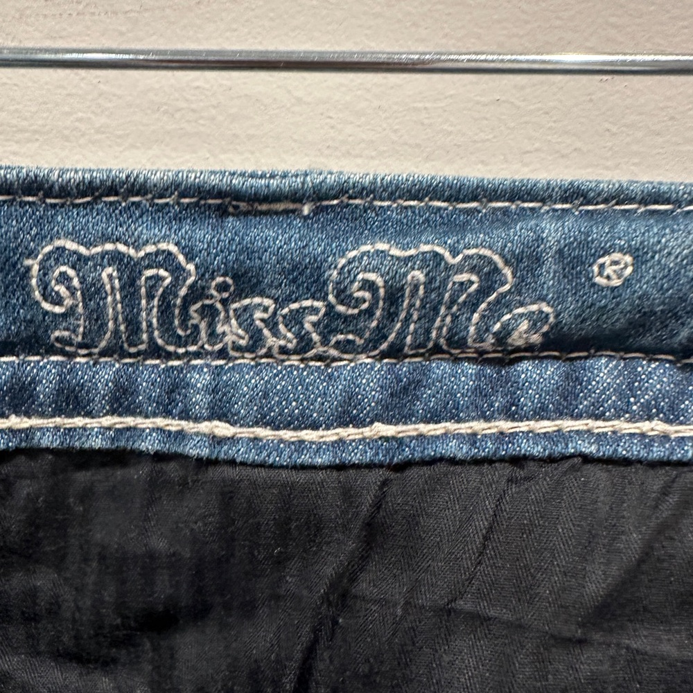 Miss Me Stylish Blue Distressed Women's Jeans - Picture 2 of 13